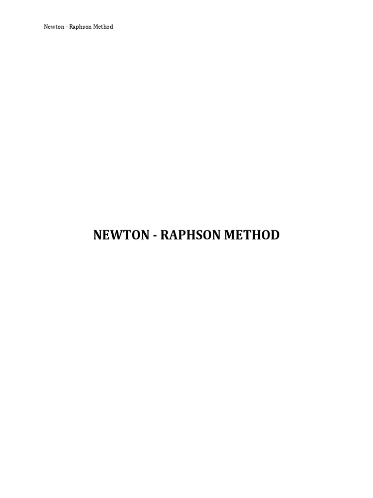 3 Newton Raphson Method | PDF | Tangent | Mathematical Objects