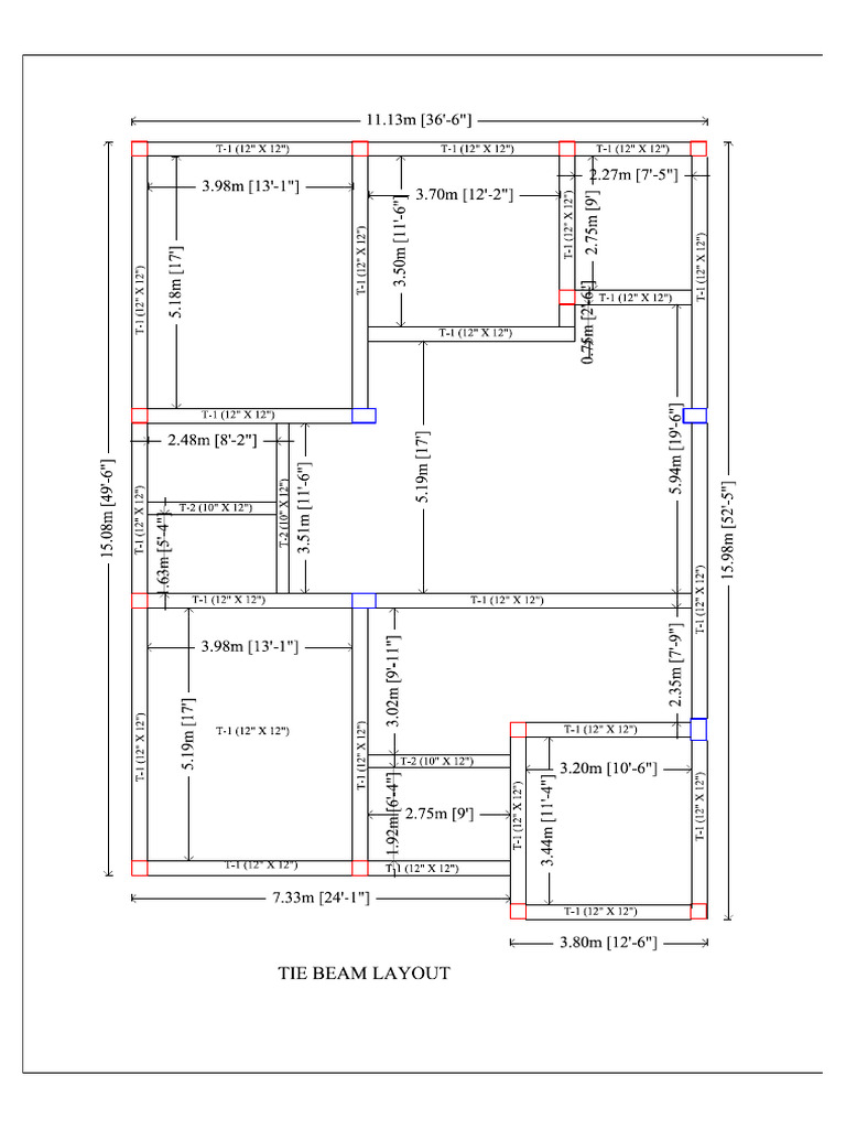 abhi TIE BEAM LAYOUT | PDF