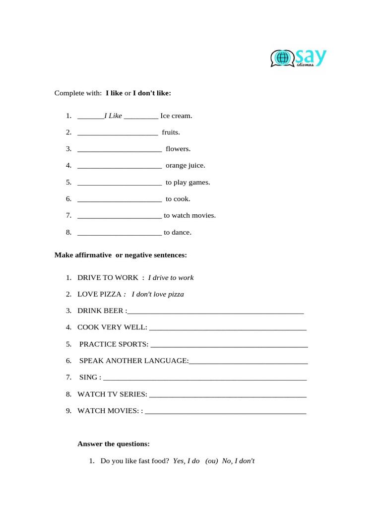 Bsc_ Simple Present Excercices 1 | PDF