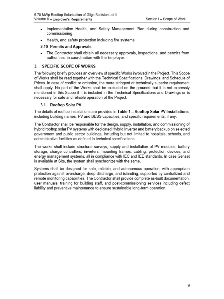 Project Table | PDF | Photovoltaic System | Photovoltaics