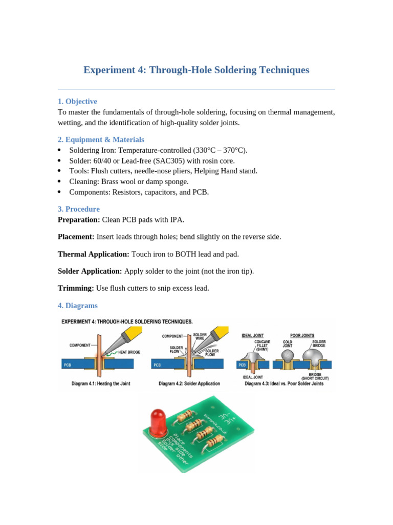 Experiment 4 & 5 Soldering | PDF