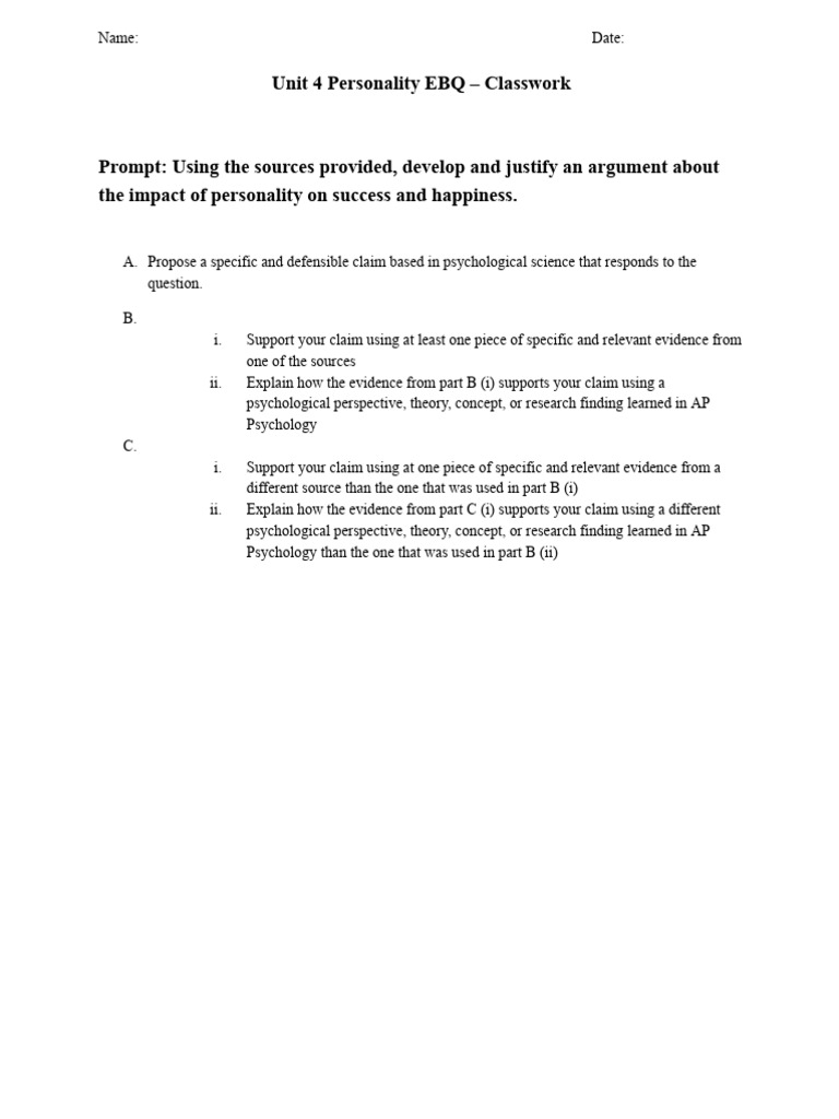 Copy of Personality EBQ | PDF | Optimism | Extraversion And Introversion