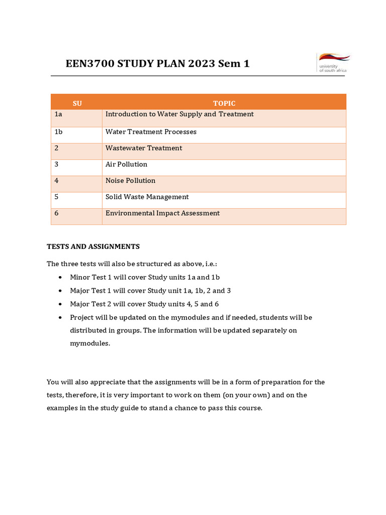 Study Plan | PDF
