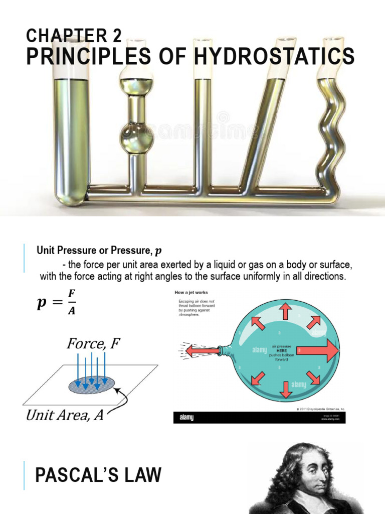 Principles of Hydrostatics | PDF | Pressure | Pressure Measurement