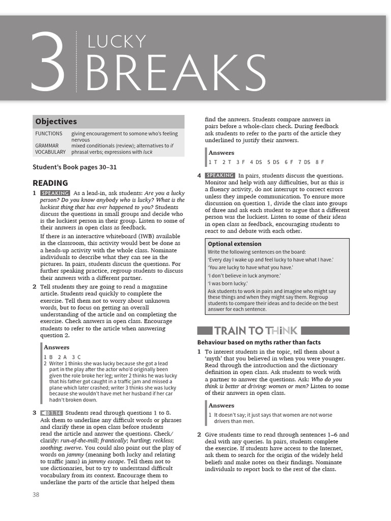 Unit 3 | PDF | Luck | Linguistics