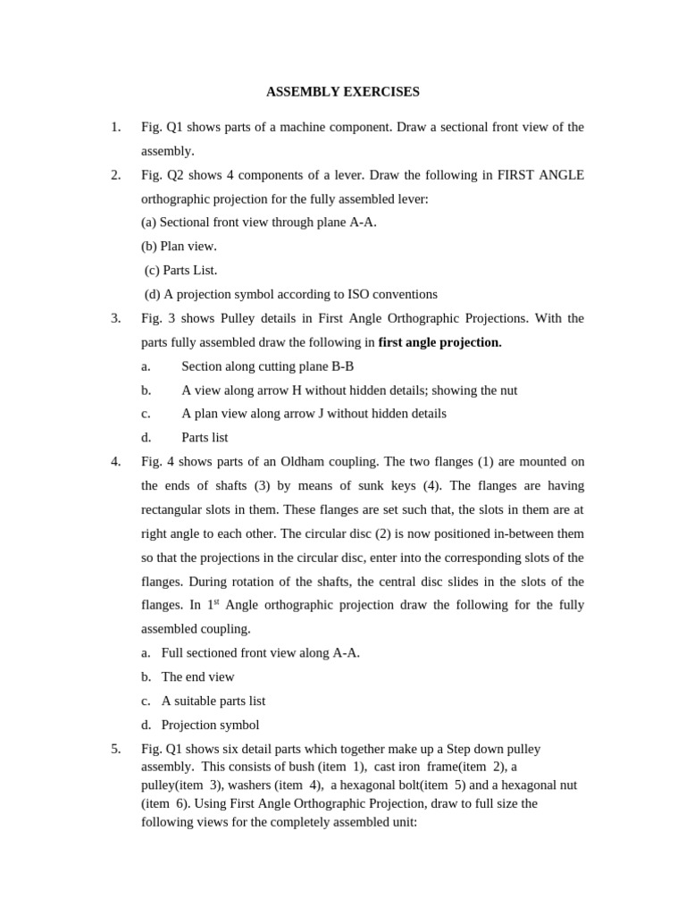 Assembly Exercises | PDF