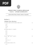 Class 11 Applied Mathematics Practice | PDF | Logarithm | Arithmetic