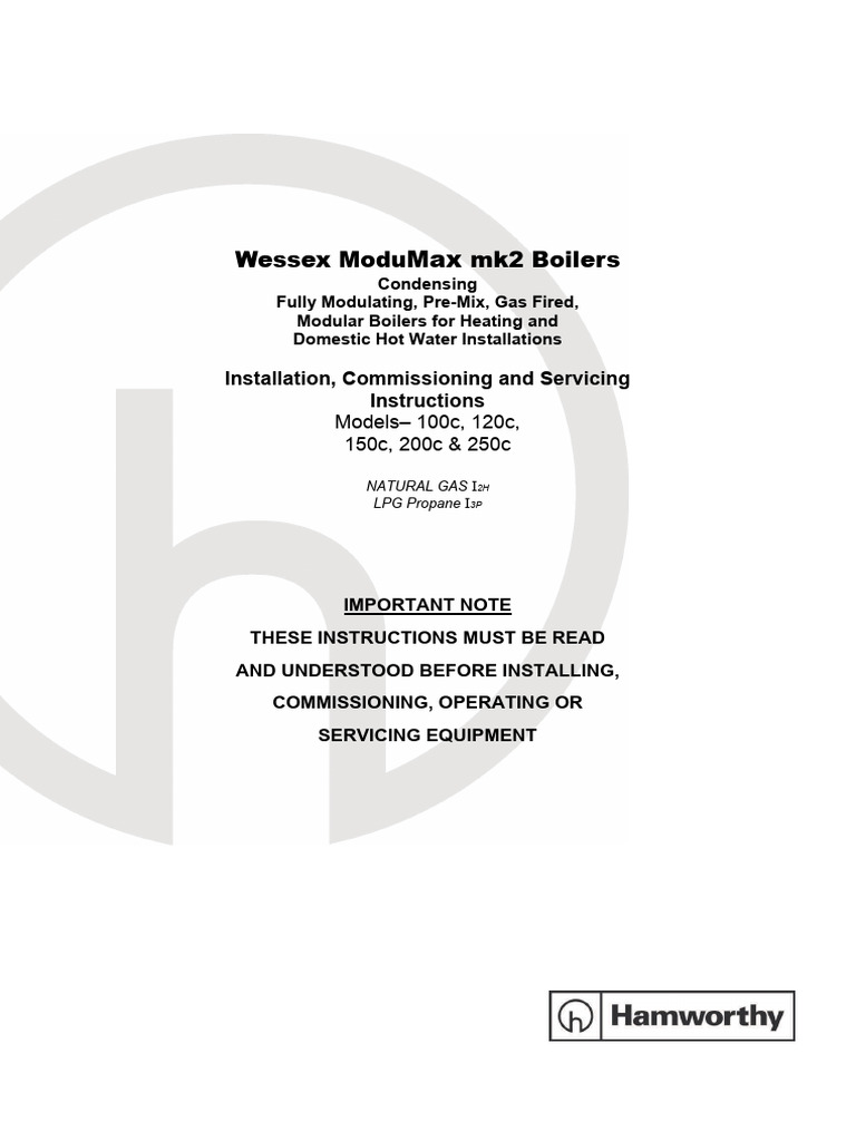Hamworthy Heating Wessex ModuMax Mk2 Operations Installation | PDF ...