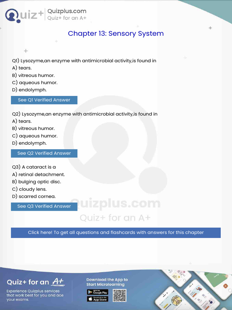 Lysozymean Enzyme With Antimicrobial Activityis Found In | PDF | Heart ...