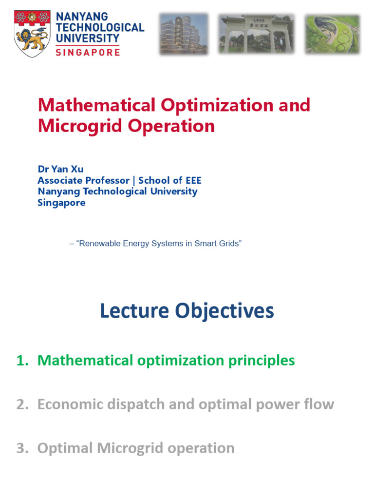 Lecture 6 Microgrid Operation | PDF | Mathematical Optimization ...