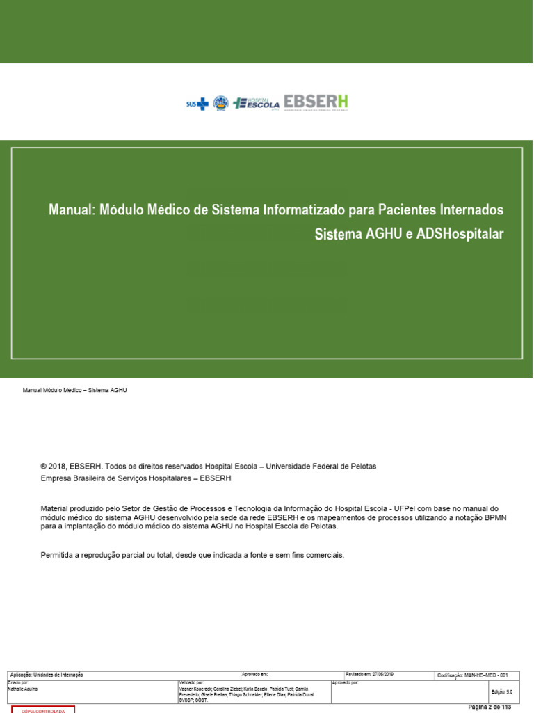 Manual Sistema Aghu Adshospitalar Versao 5 | PDF | Receita médica ...