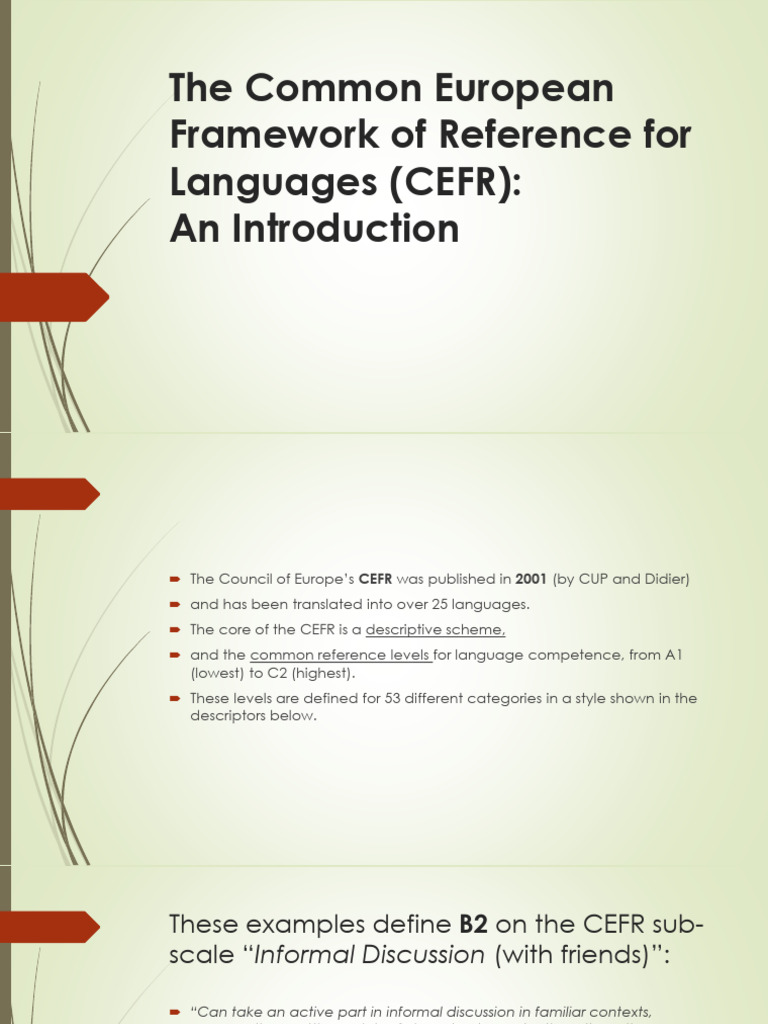 Introduction to the CEFR 2026 | PDF | Cognitive Science | Human ...
