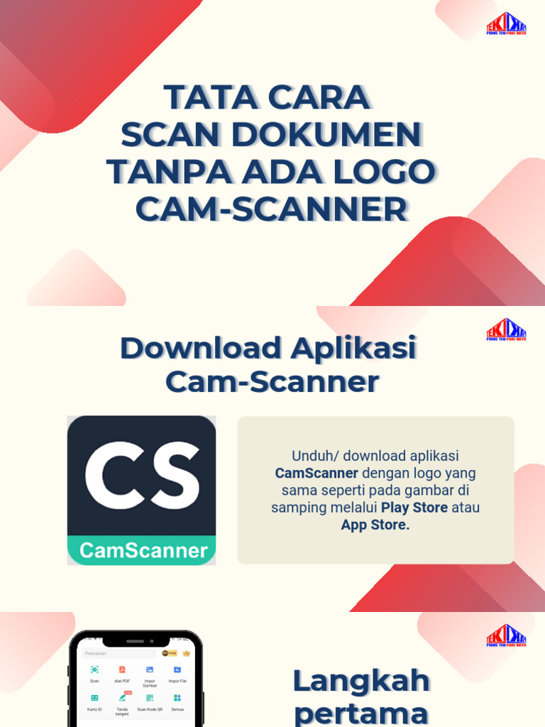Tata Cara Scan Dokumen Tanpa Ada Logo Cam-scanner | PDF