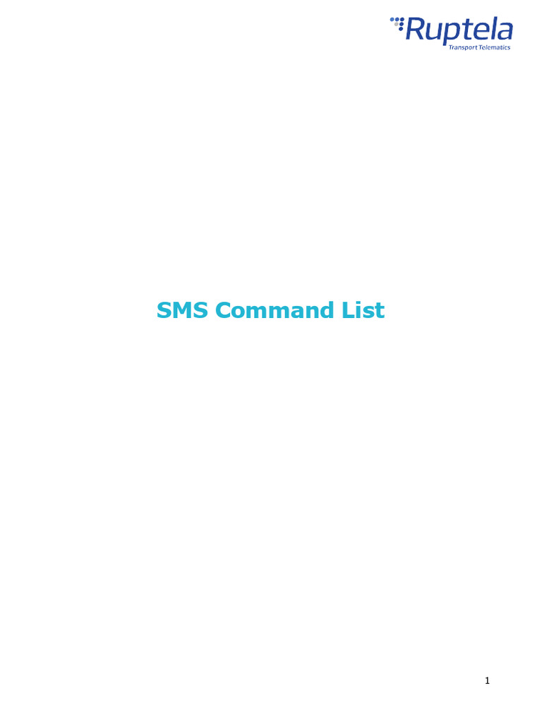SMS Command List (1) | PDF | Port (Computer Networking) | Internet ...