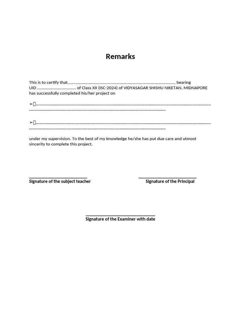 Remarks | PDF