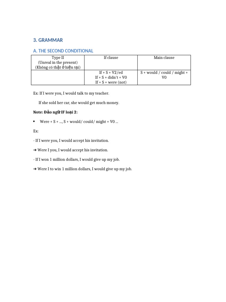 Grammar the Second Conditional | PDF