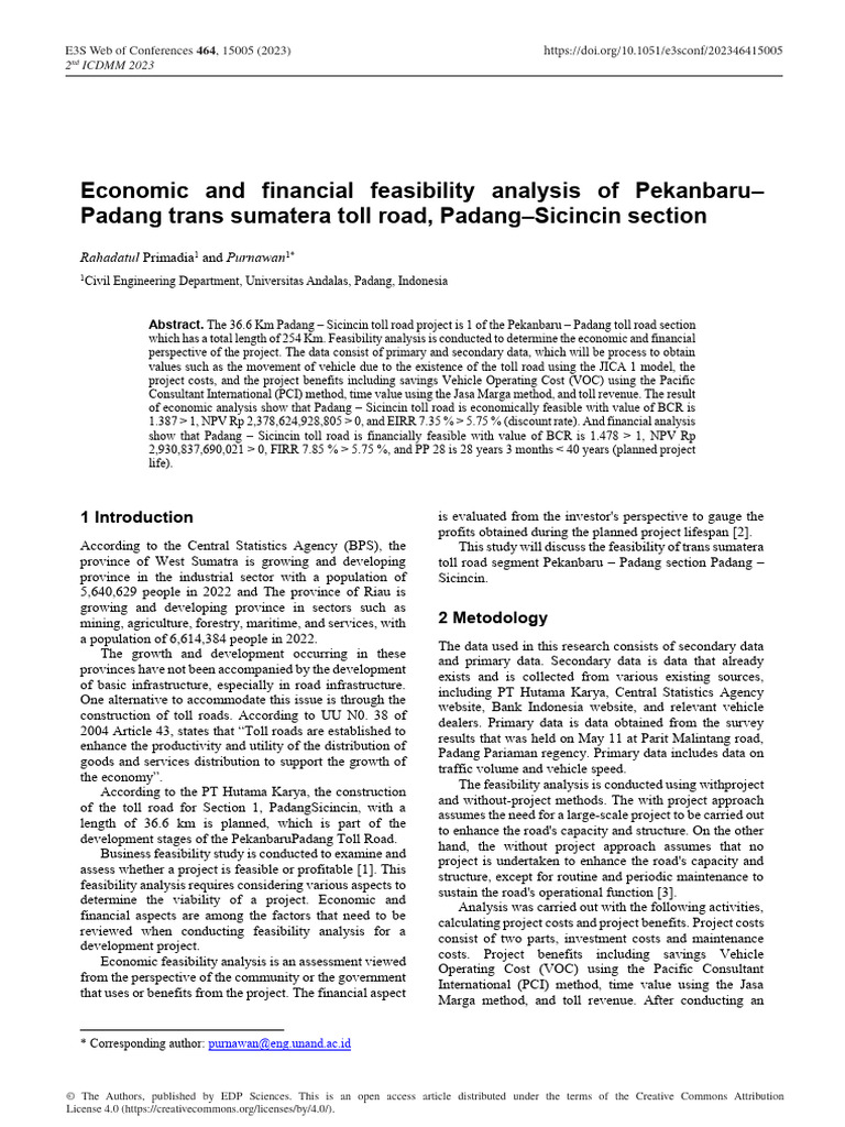 Economic and Financial Feasibility Analysis | PDF | Net Present Value ...