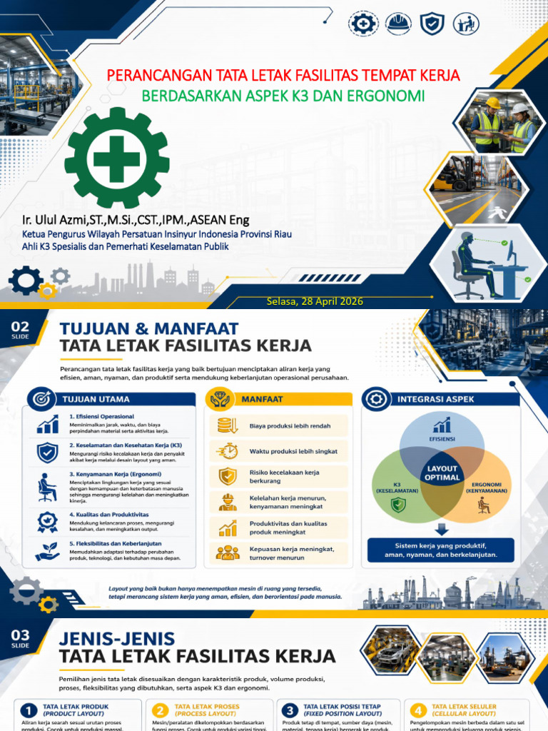 PERANCANGAN TATA LETAK FASILITAS TEMPAT KERJA BERDASARKAN K3 DAN ...