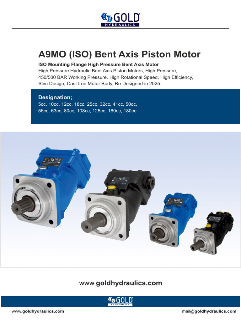 A9MO (ISO) Bent Axis Piston Motor | PDF | Machines | Engine Technology