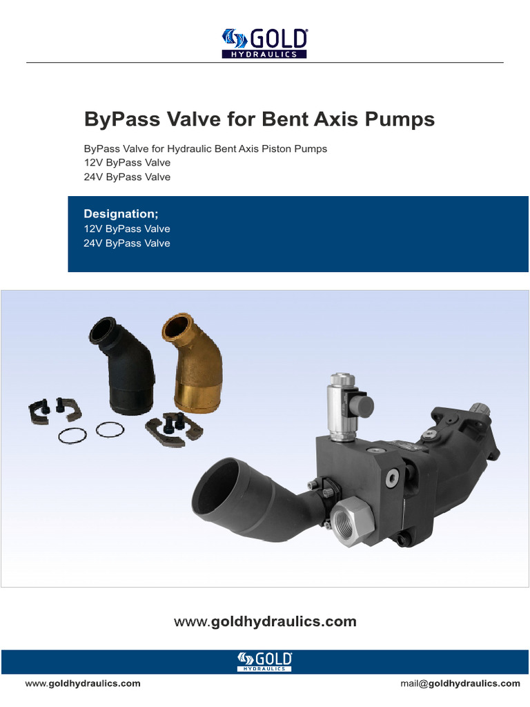 ByPass Valve (Bent Axis Piston Pump) | PDF | Valve | Pump