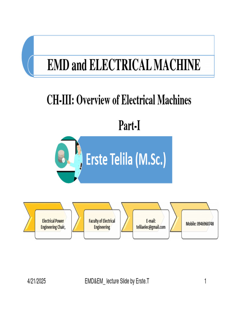 CH-III(Overview of Electrical Machines) | PDF | Electric Motor ...