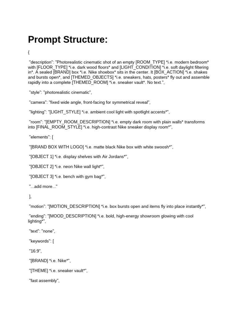 Prompt Structure | PDF