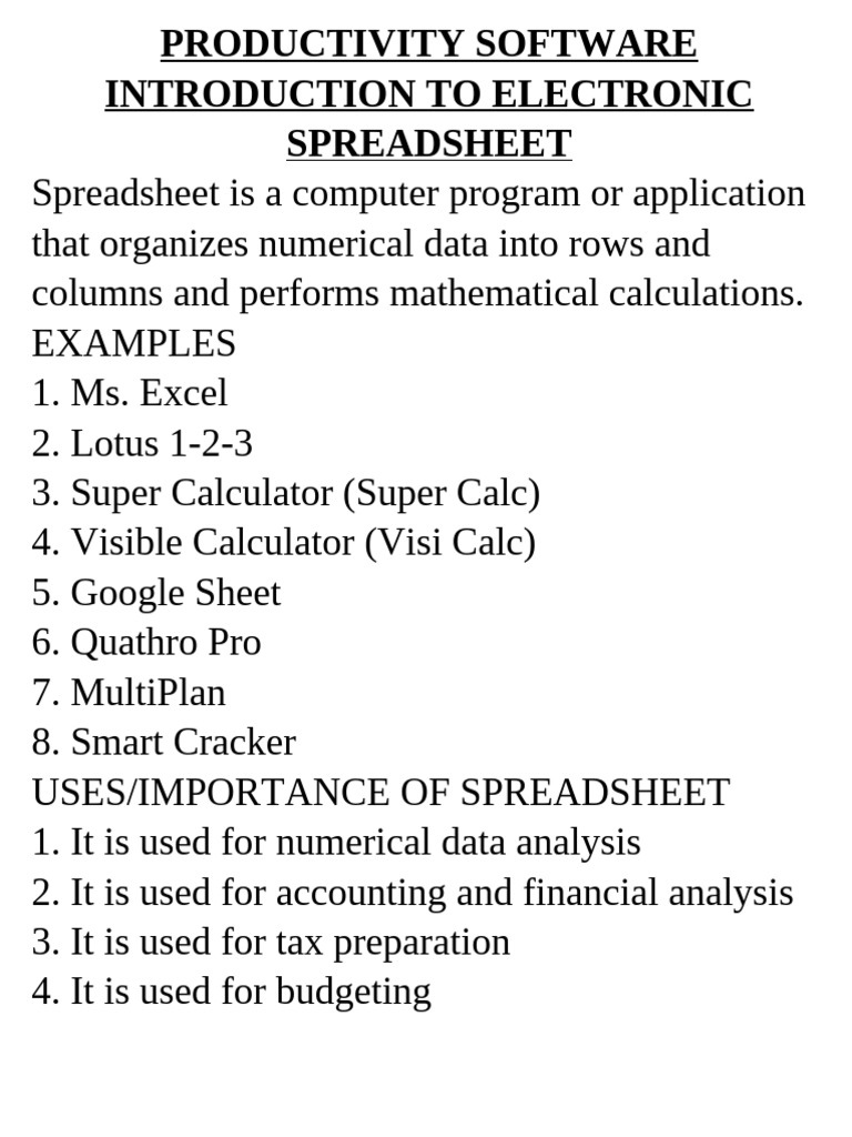Excel Notes | PDF