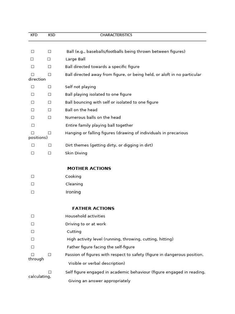 KFD and KSD Record Sheet | PDF | Drawing