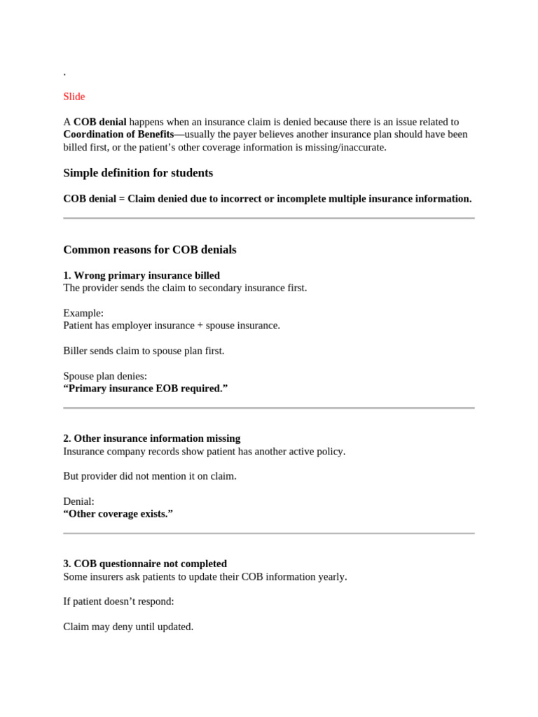 COB Deniel Mngmnt | PDF | Medicare (United States) | Insurance