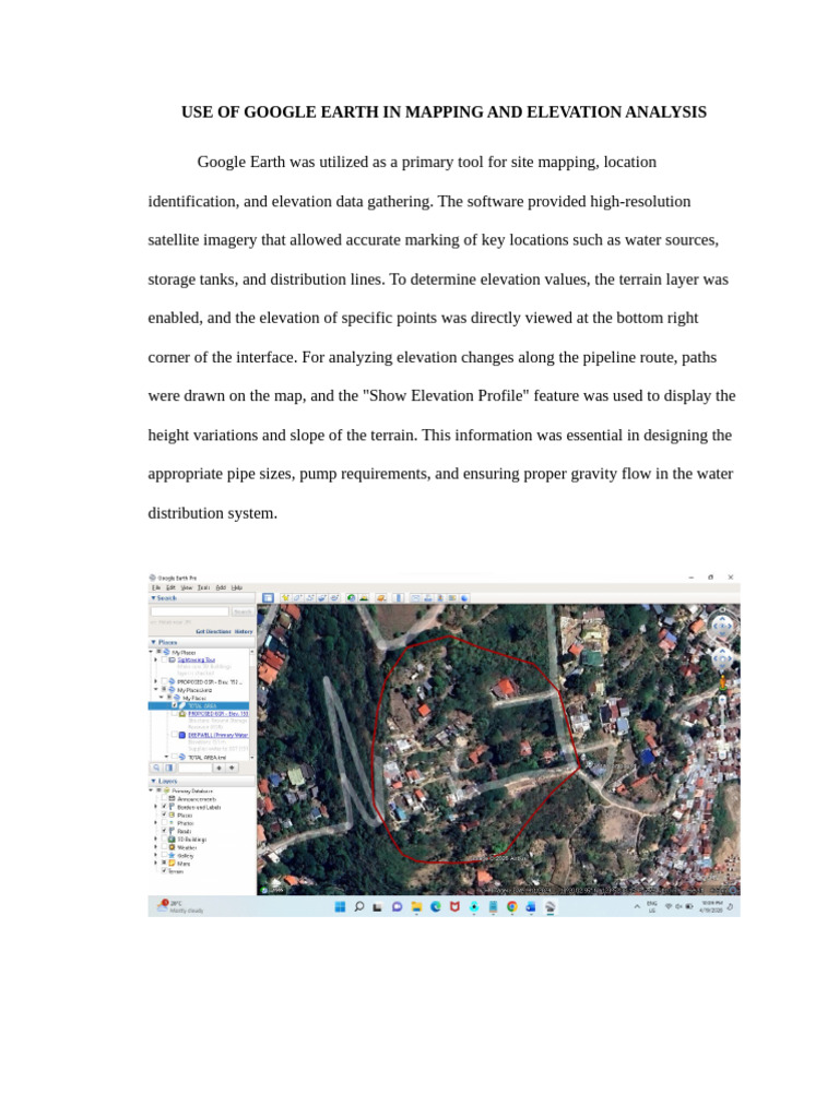 Use of Google Earth in Mapping and Elevation Analysis | PDF | Elevation ...