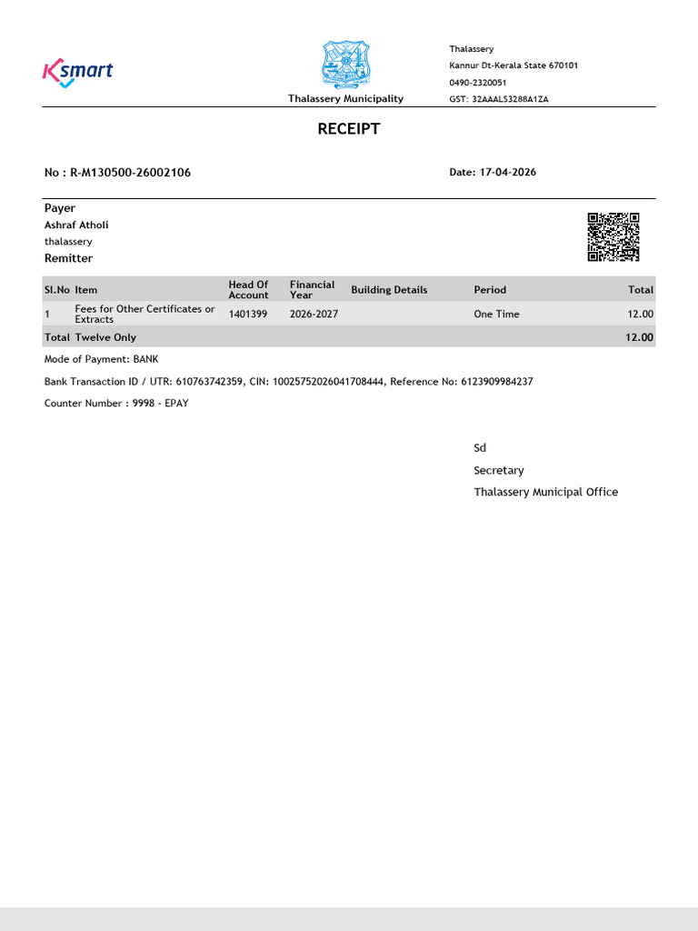 Receipt | PDF