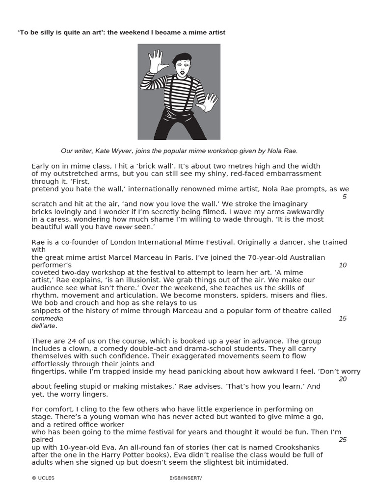 English 2025 Paper 1 Insert 1 | PDF