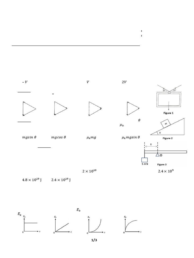 2023 S1 Physics Final Exam | PDF | Force | Friction