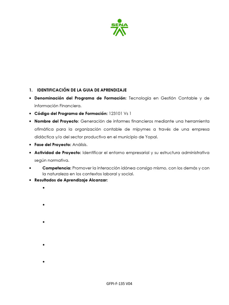 Guia 0 Inducción - Sena - 2026 GCIF | PDF | Evaluación | Aprendizaje