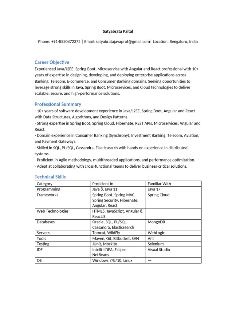 Resume | PDF | Computing | Software Engineering