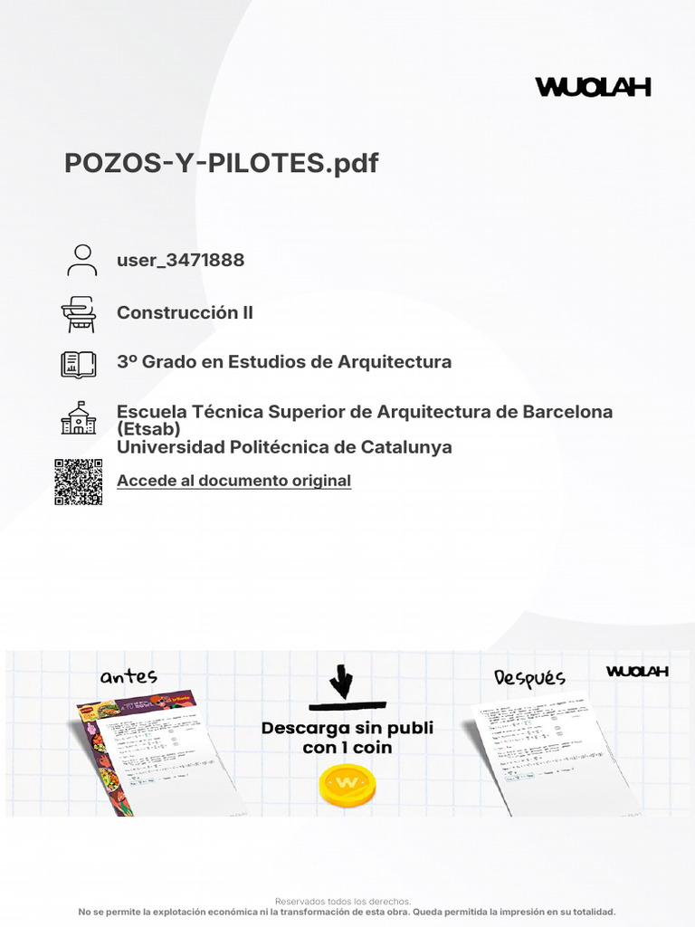 Pous i Pilons | PDF | Hormigón | Ingeniería de Edificación