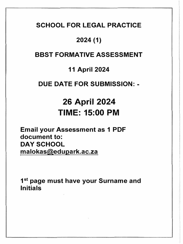 Bbst Formative Ven n 1 2024 | PDF