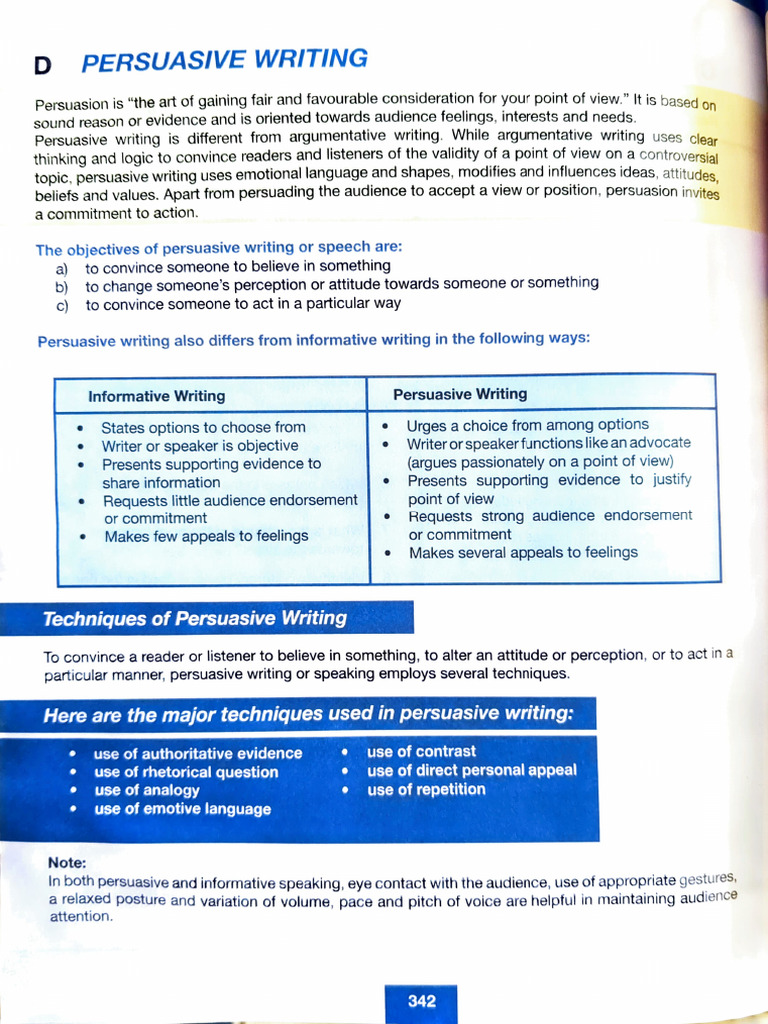 Persuasive Writing | PDF | Persuasion | Public Speaking