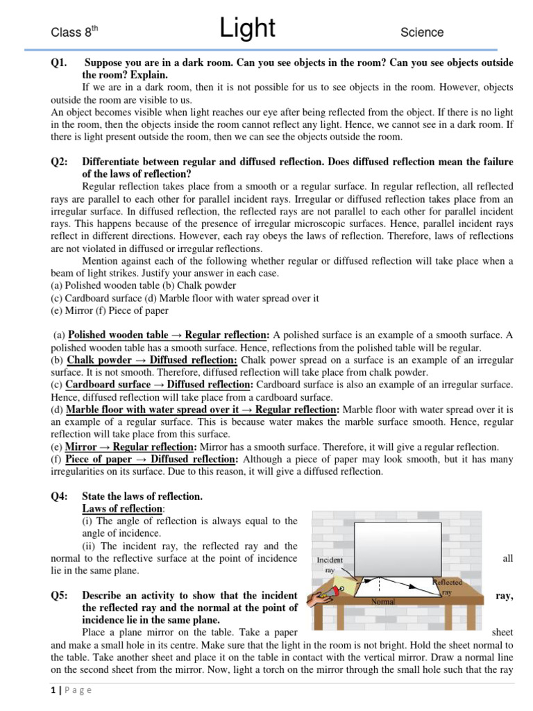 8th Light | PDF | Mirror | Reflection (Physics)
