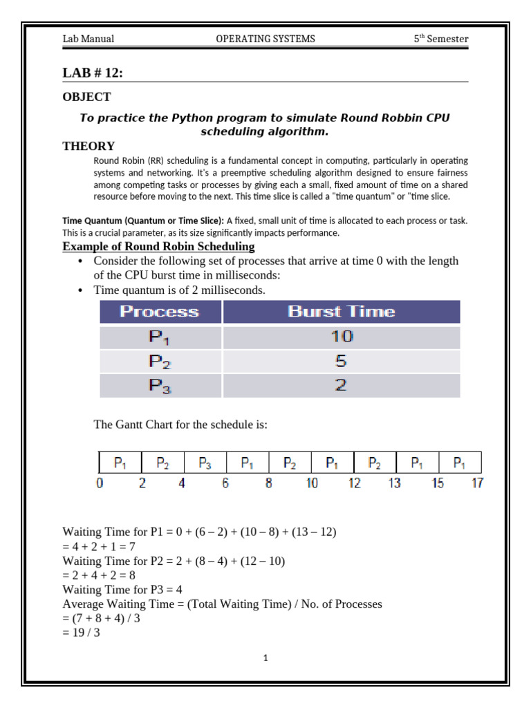 OS_Lab.12 | PDF | Scheduling (Computing) | Computer Science