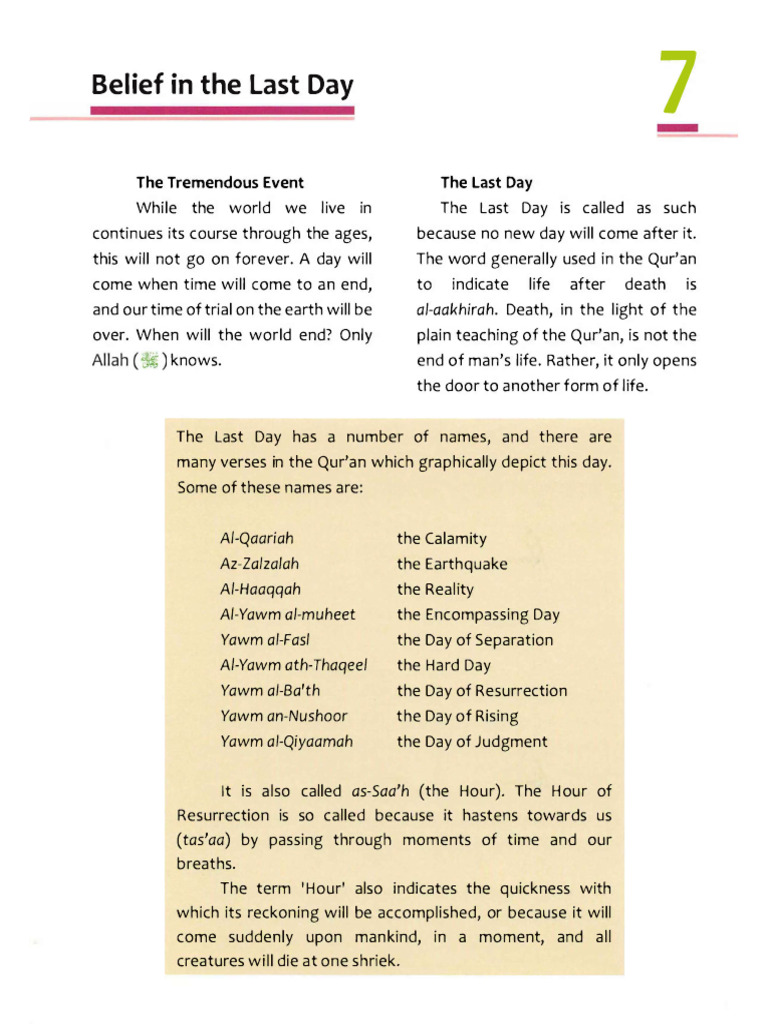 Belief in the Last Day | PDF