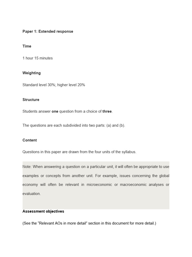 Guidance for External Assessment-Paper 1 - Google Docs | PDF ...