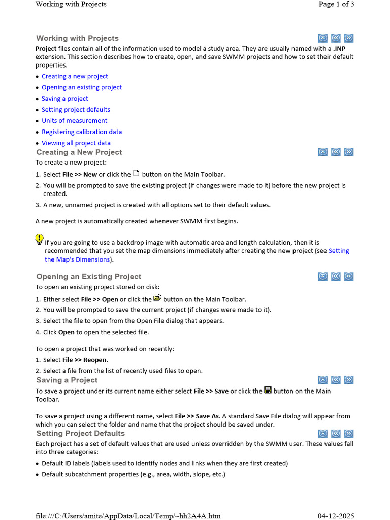 Working With Projects | PDF