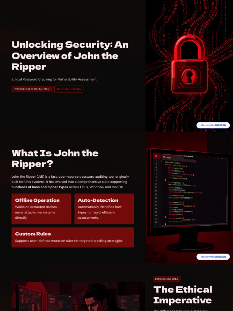 Unlocking Security an Overview of John the Ripper | PDF | Password ...