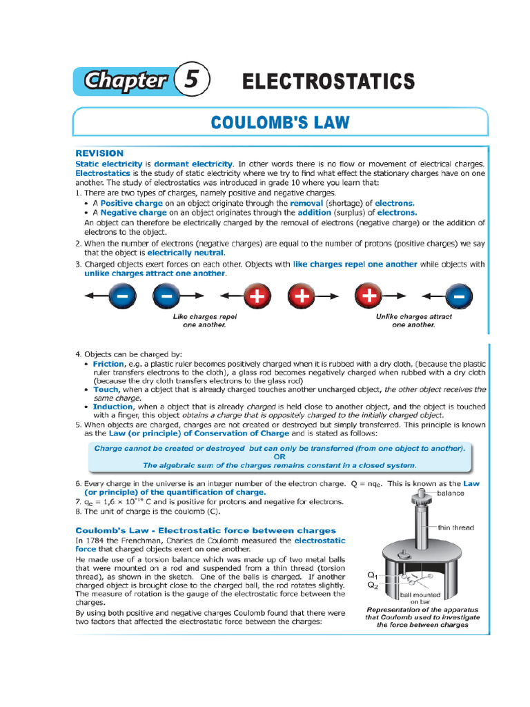 electrostatics Grade 11------2025 | PDF | Electric Charge | Force