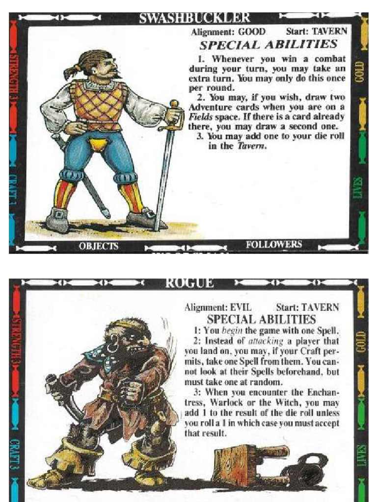 Talisman 2e Character Sheets Vol.4 | PDF