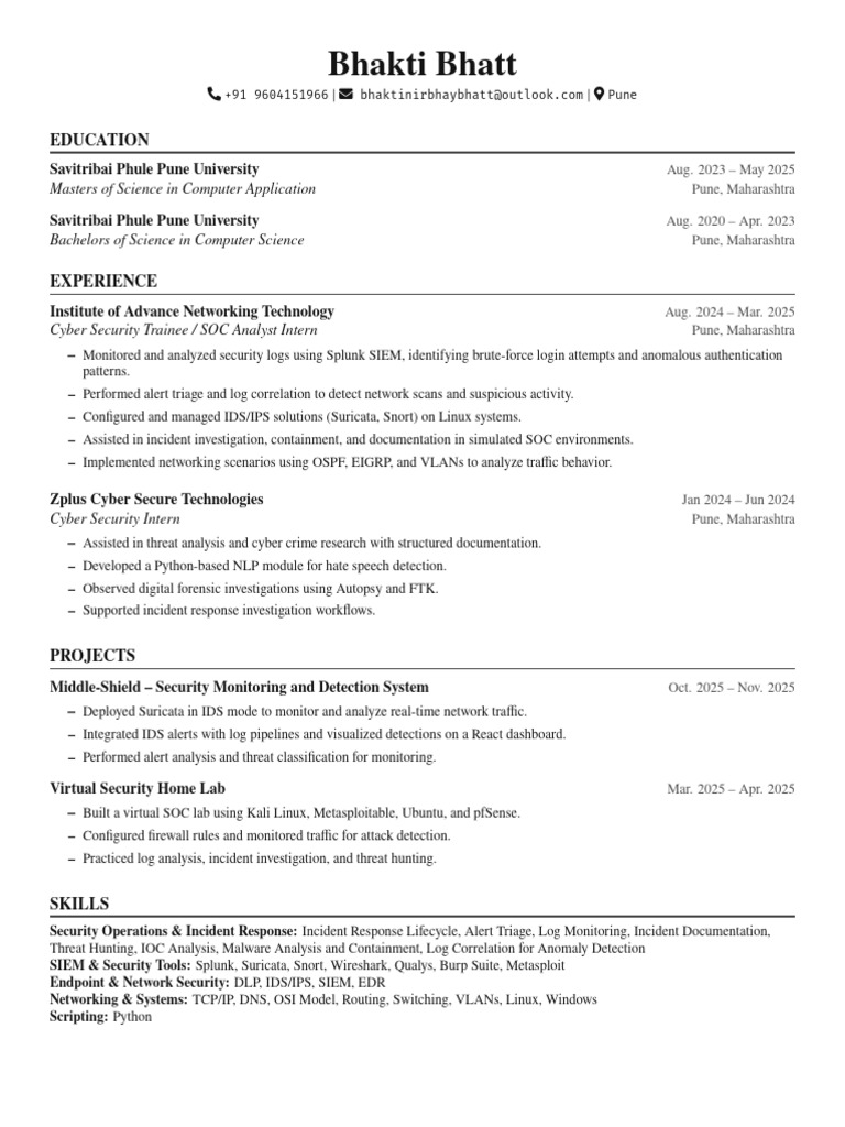 Cv for reference cyber | PDF | Computer Engineering | Telecommunications
