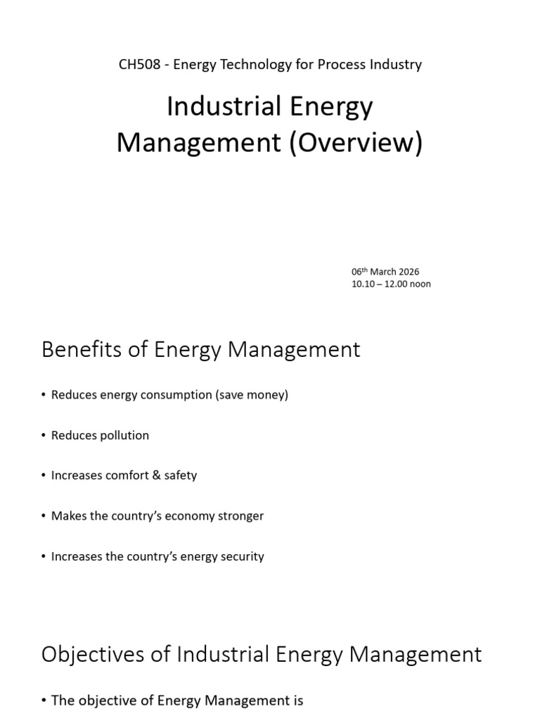 Lecture 4. Energy Management | PDF | Energy Management | Audit