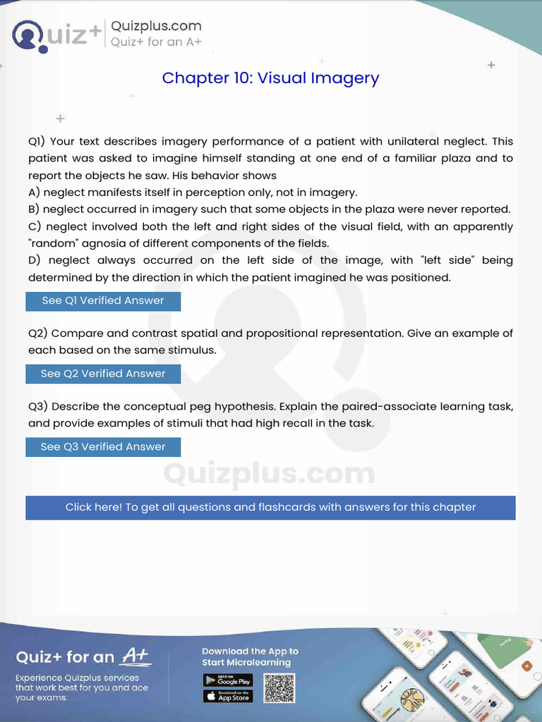 Your Text Describes Imagery Performance of a Patient With Unilateral ...