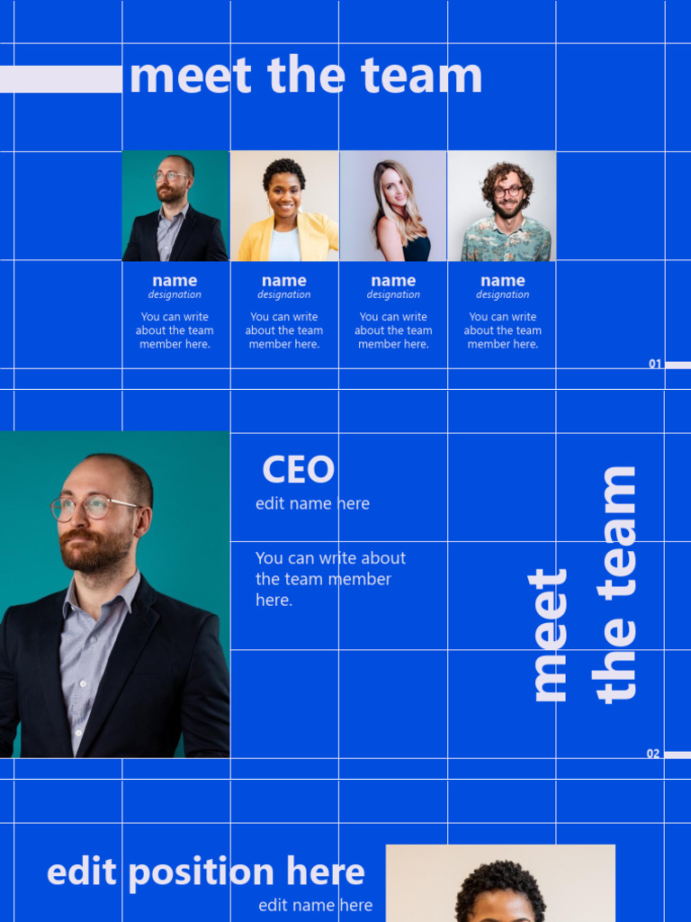 FF0445 01 Meet Team Slide Template 16x9 1 | PDF